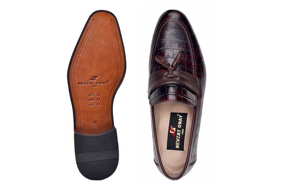 Kahverengi Klasik Loafer Kösele Erkek Ayakkabı -7555-