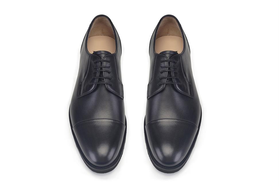 Siyah Bağcıklı Derby Stil Erkek Ayakkabı