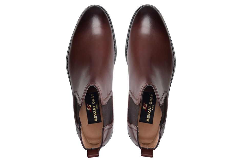 Deri Kahverengi Klasik Chelsea Erkek Bot