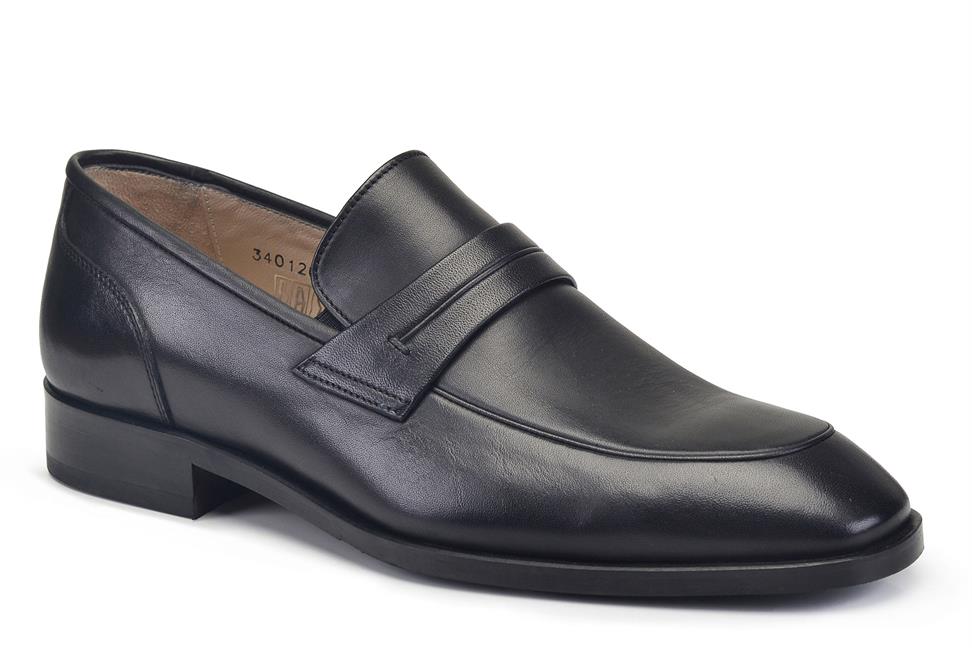 Siyah Bağcıksız Neolit Erkek Ayakkabı -79421-