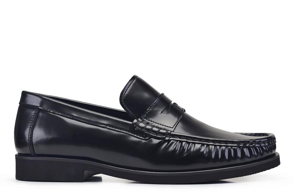 Açma Siyah Penny Loafer Erkek Ayakkabı