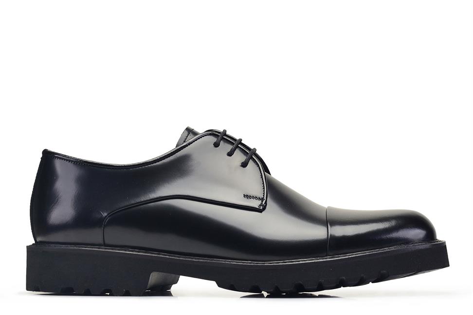 Siyah Açma Bağcıklı Erkek Günlük Ayakkabı