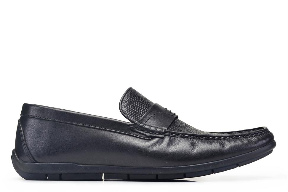 Siyah Bağcıksız Erkek Günlük Ayakkabı