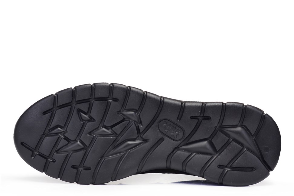 Siyah Baskı Bağsız Erkek Sneaker Ayakkabı