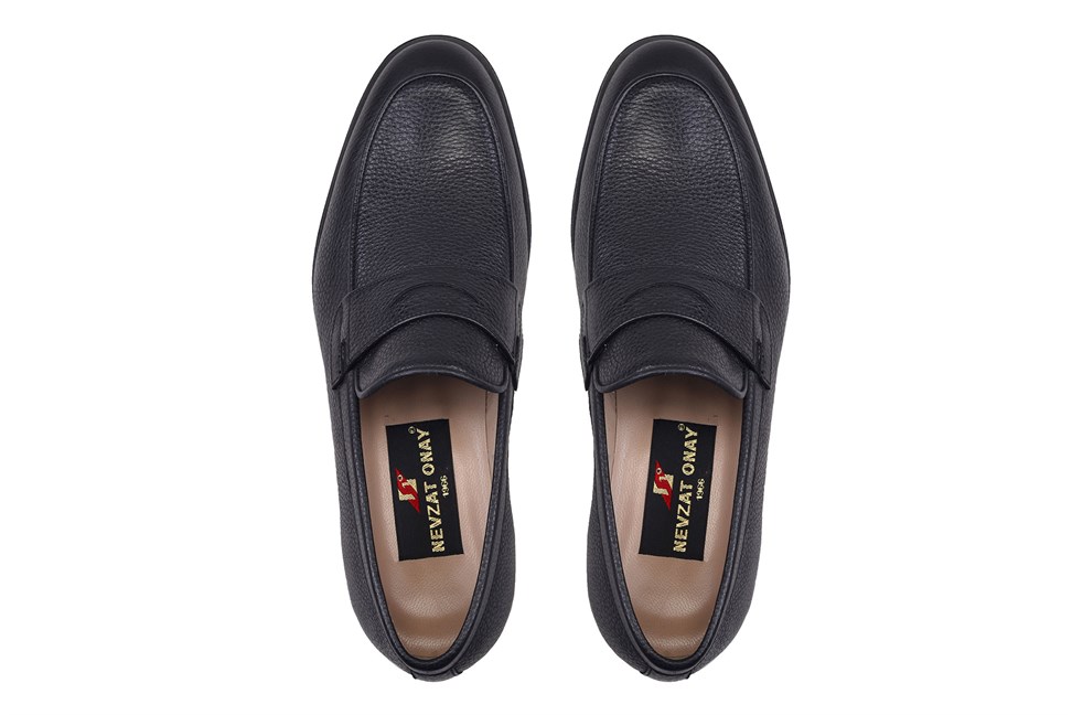 Siyah Bağcıksız Termo Taban Erkek Ayakkabı -90952-