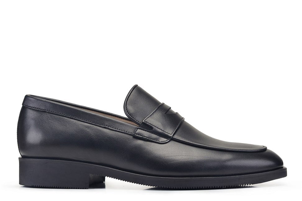 Siyah Penny Loafer Termo Kışlık Erkek Ayakkabı