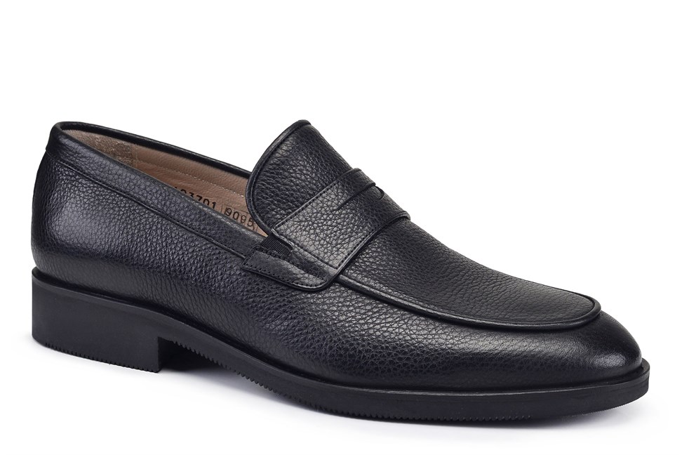 Siyah Bağcıksız Termo Taban Erkek Ayakkabı -90952-