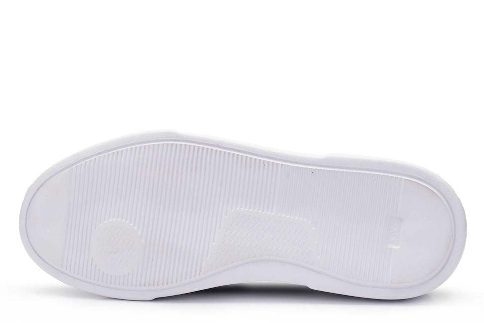 Beyaz Bağcıklı Erkek Sneaker Ayakkabı
