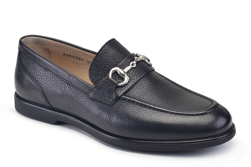 Siyah Tokalı yazlık Bağcıksız Erkek Ayakkabı