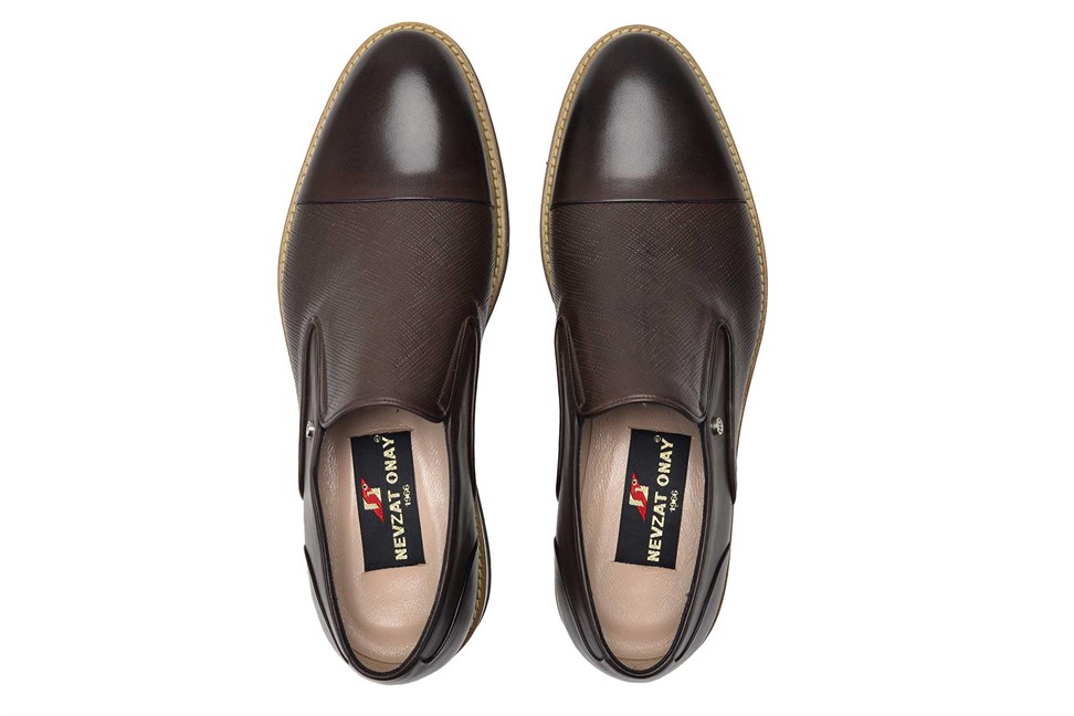 Kahverengi Hakiki Deri Loafer Erkek Günlük Ayakkabı