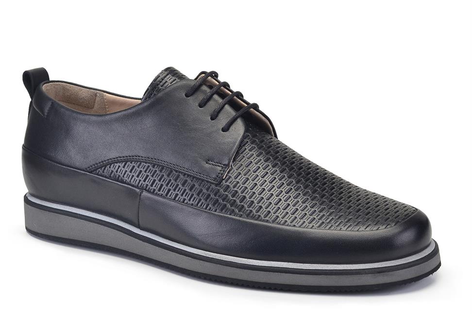 Siyah Bağcıklı Günlük Erkek Ayakkabı -94492-