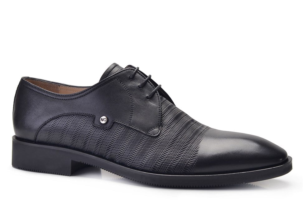 Siyah Klasik Bağcıklı Kışlık Ayakkabı -12007-