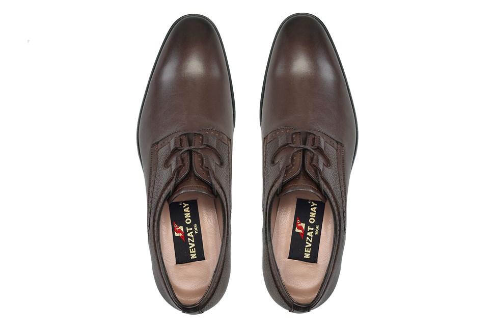 Kahverengi Bağcıklı Neolit Erkek Ayakkabı -12429-