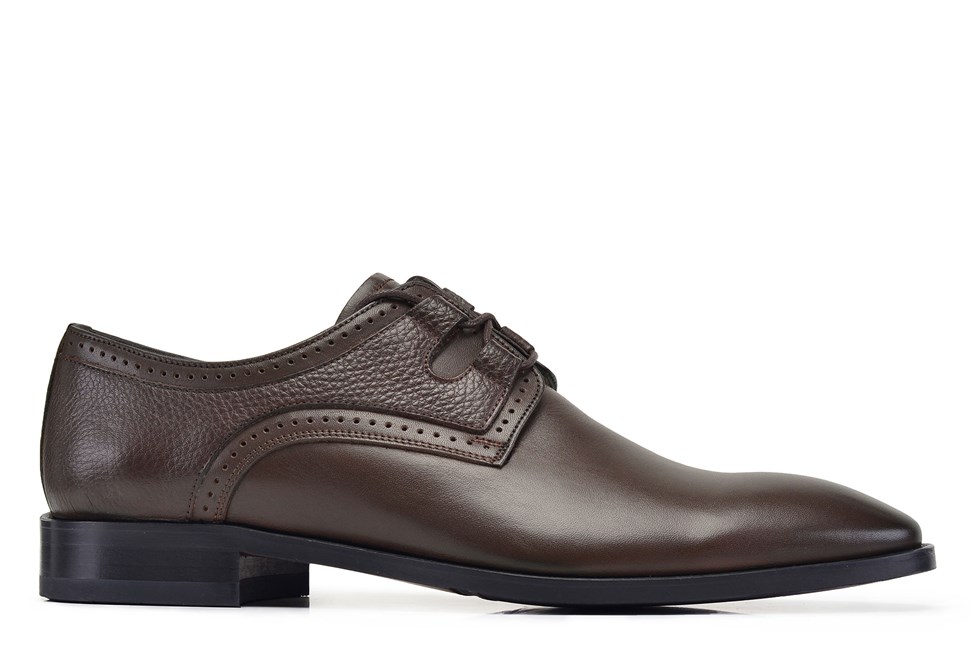 Kahverengi Bağcıklı Neolit Erkek Ayakkabı -12429-