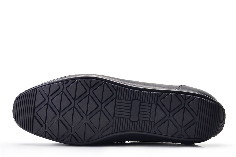 Siyah Bağcıksız Loafer Erkek Yazlık Ayakkabı