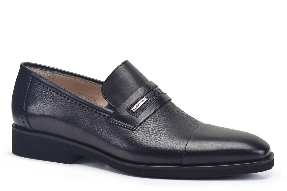 Siyah Bağcıksız Erkek Günlük Ayakkabı