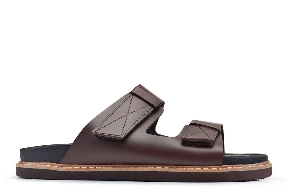 Kahverengi Cırtlı Terlik