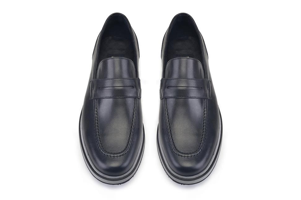 Siyah Bağcıksız Erkek Günlük Ayakkabı