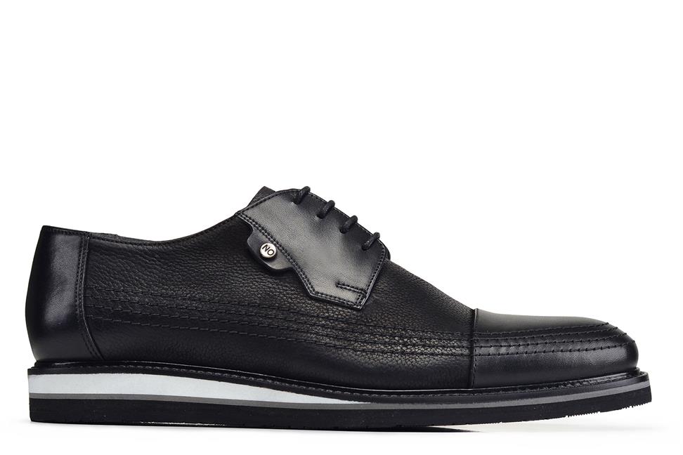 Siyah Bağcıklı Erkek Günlük Ayakkabı