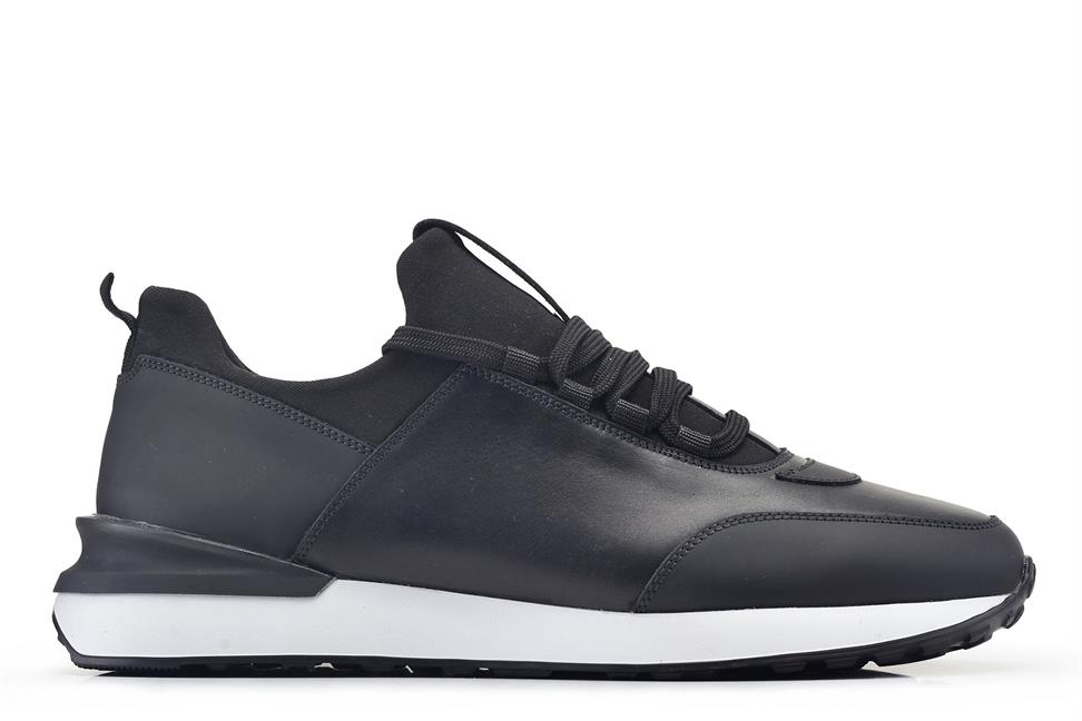 Siyah Bağcıklı Erkek Sneaker Ayakkabı