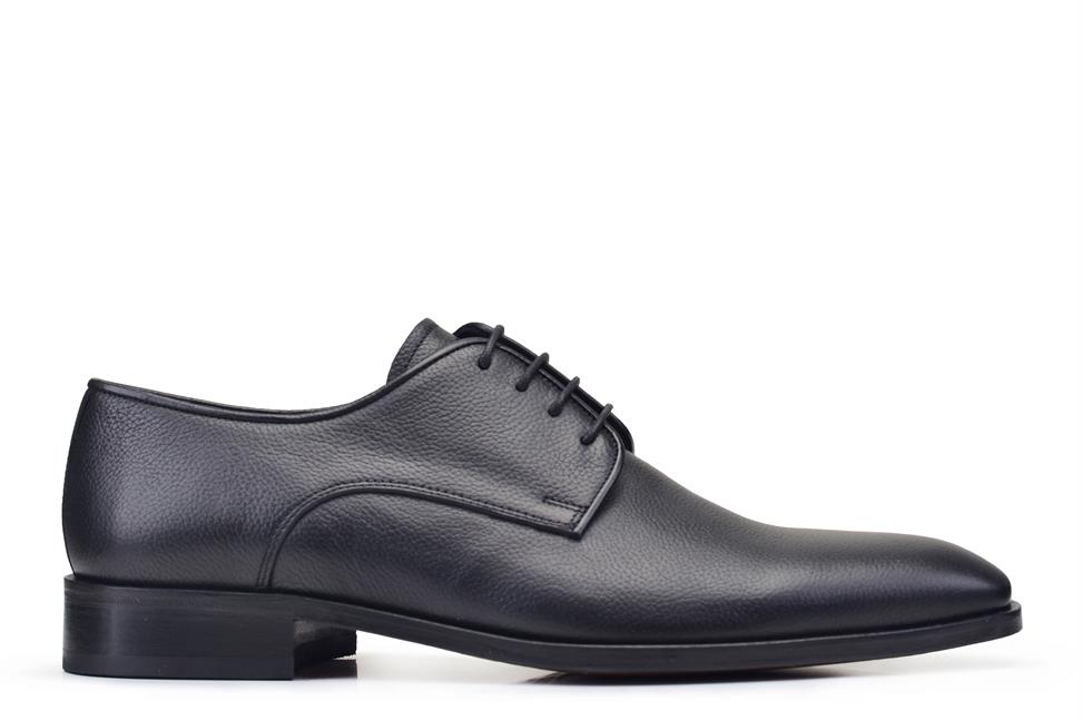 Siyah Bağcıklı Kösele Erkek Ayakkabı