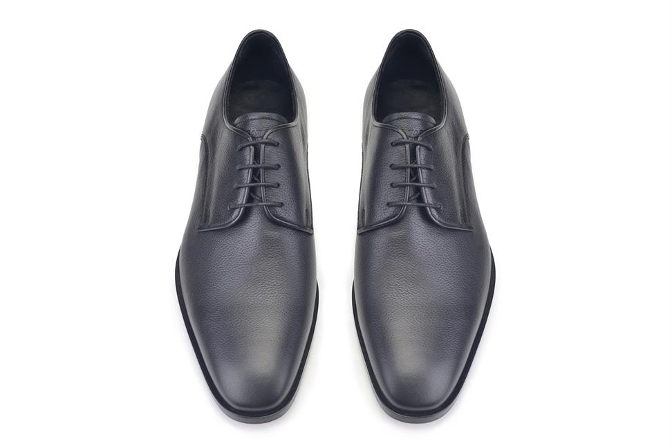 Siyah Bağcıklı Kösele Erkek Ayakkabı