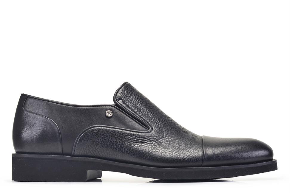 Siyah Bağcıksız Erkek Günlük Ayakkabı