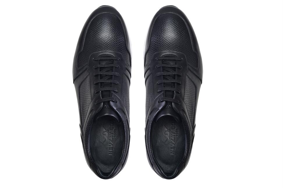 Siyah Bağcıklı Erkek Sneaker Ayakkabı