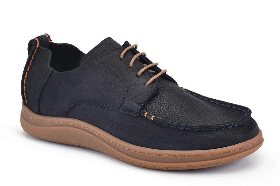 Siyah Bağcıklı Erkek Yazlık Ayakkabı