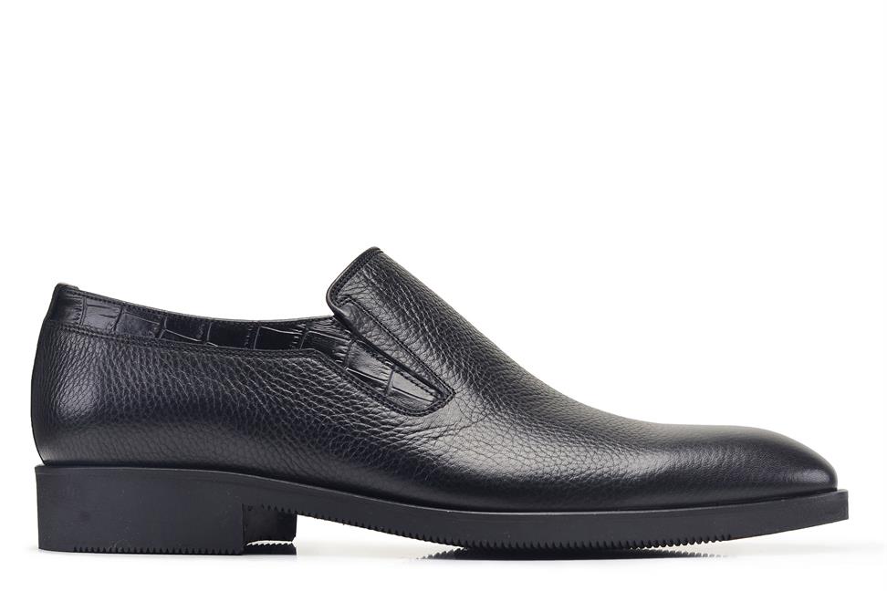 Siyah Bağcıksız Termo Erkek Ayakkabı -02692-