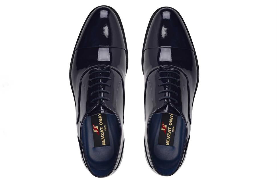Lacivert Rugan Bağcıklı Erkek Günlük Ayakkabı
