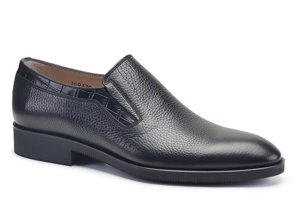 Siyah Bağcıksız Termo Erkek Ayakkabı -02692-