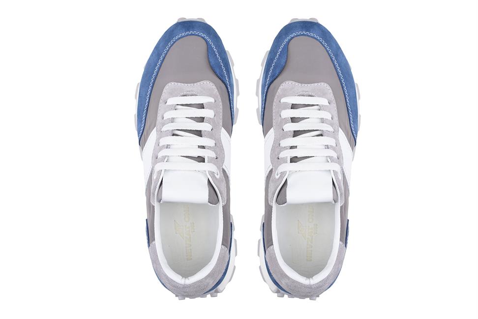 Mavi-gri Bağcıklı Erkek Sneaker Ayakkabı