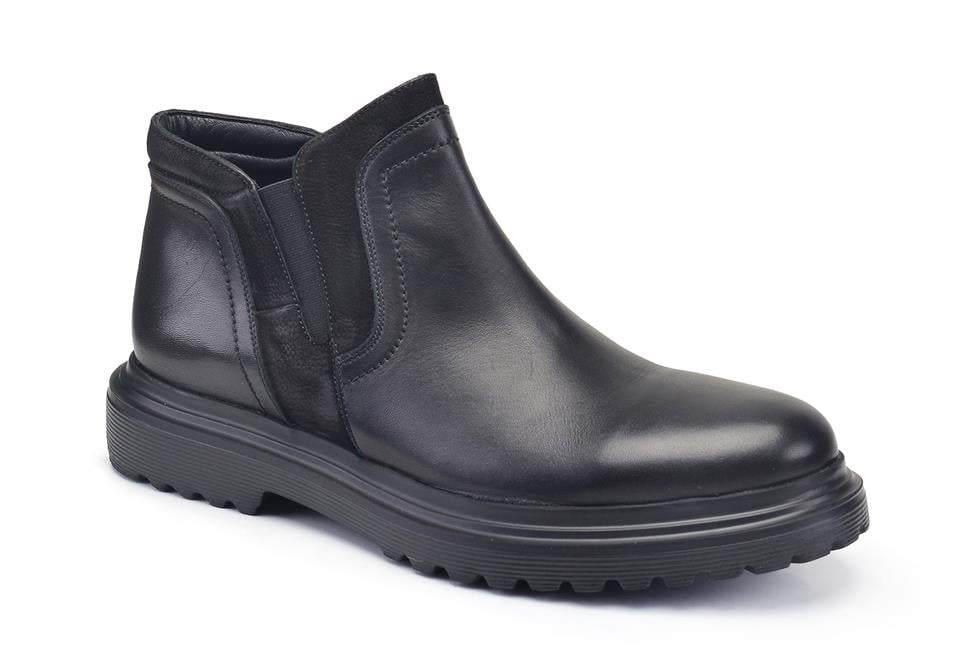 Siyah Klasik Fermuarlı Bot