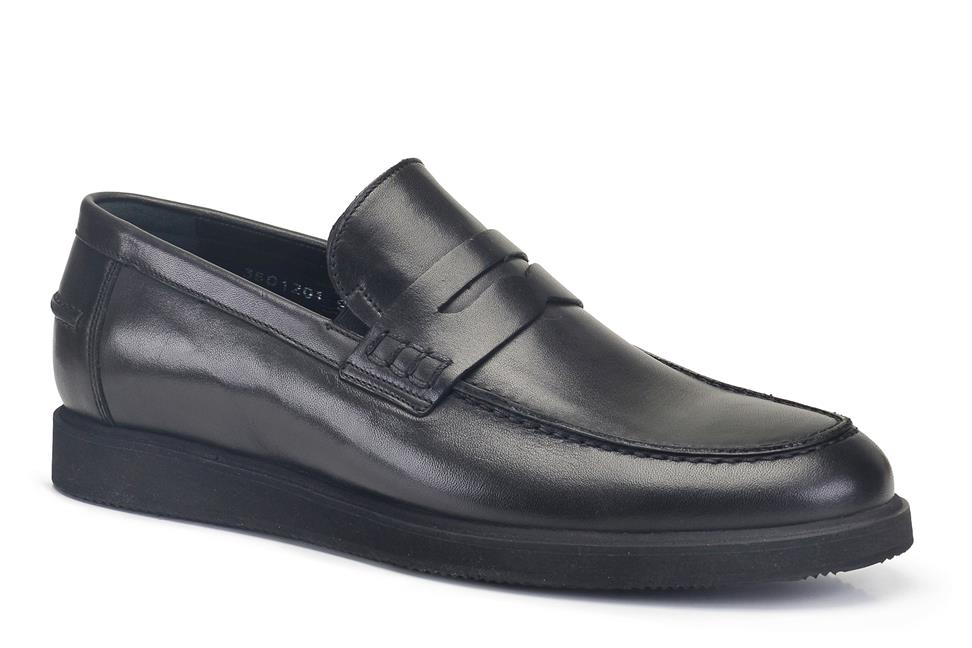 Siyah Bağcıksız Erkek Günlük Ayakkabı