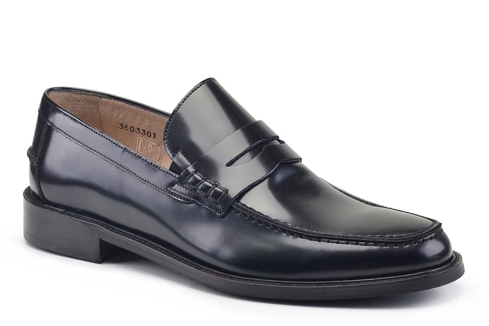 Siyah Bağcıksız Neolit Erkek Ayakkabı -54883-