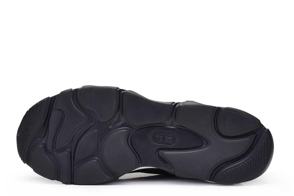 Hakiki Deri Siyah Erkek Sneaker Ayakkabı