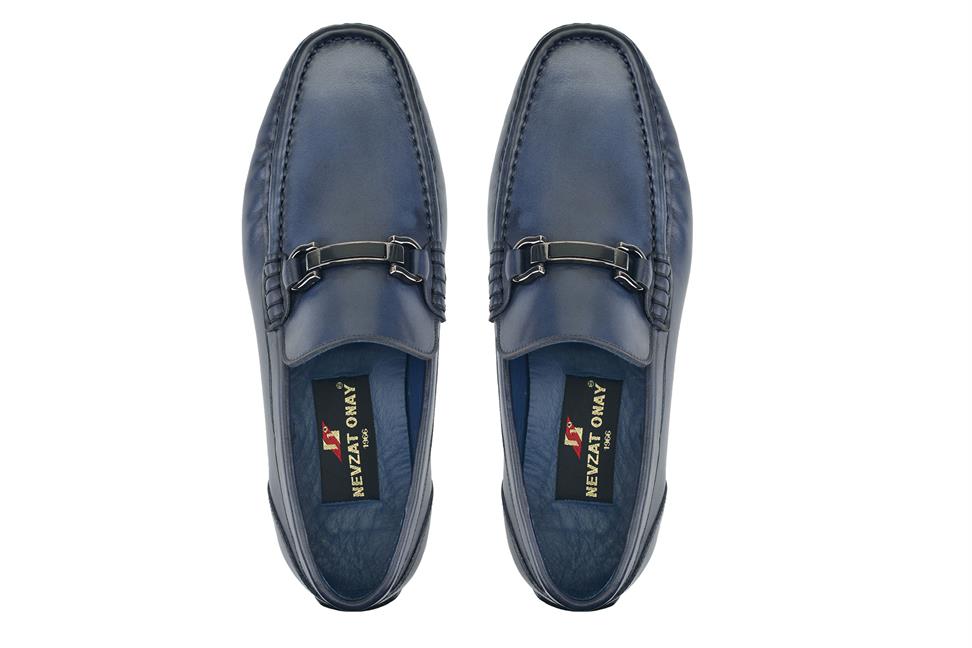 Lacivert Bağcıksız Yazlık Erkek Loafer Ayakkabı