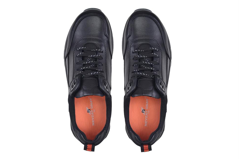 Siyah Bağcıklı Erkek Sneaker Ayakkabı