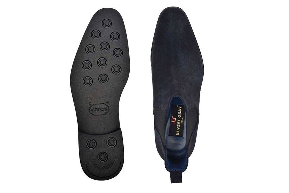 Deri Lacivert Klasik Chelsea Erkek Bot-10631-