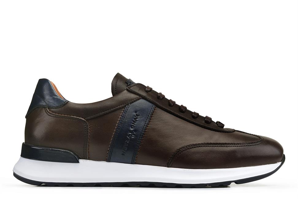 Kahverengi Bağcıklı Erkek Sneaker Ayakkabı