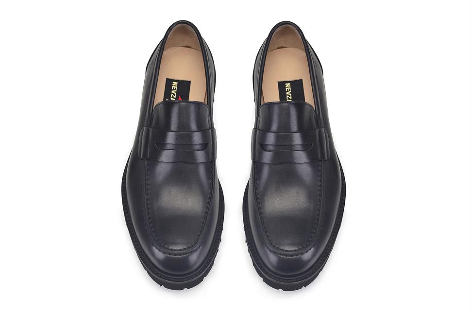 Siyah Bağcıksız Erkek Günlük Ayakkabı