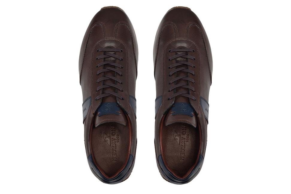 Kahverengi Bağcıklı Erkek Sneaker Ayakkabı