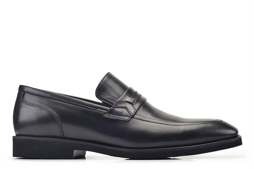 Siyah Bağcıksız Erkek Günlük Ayakkabı