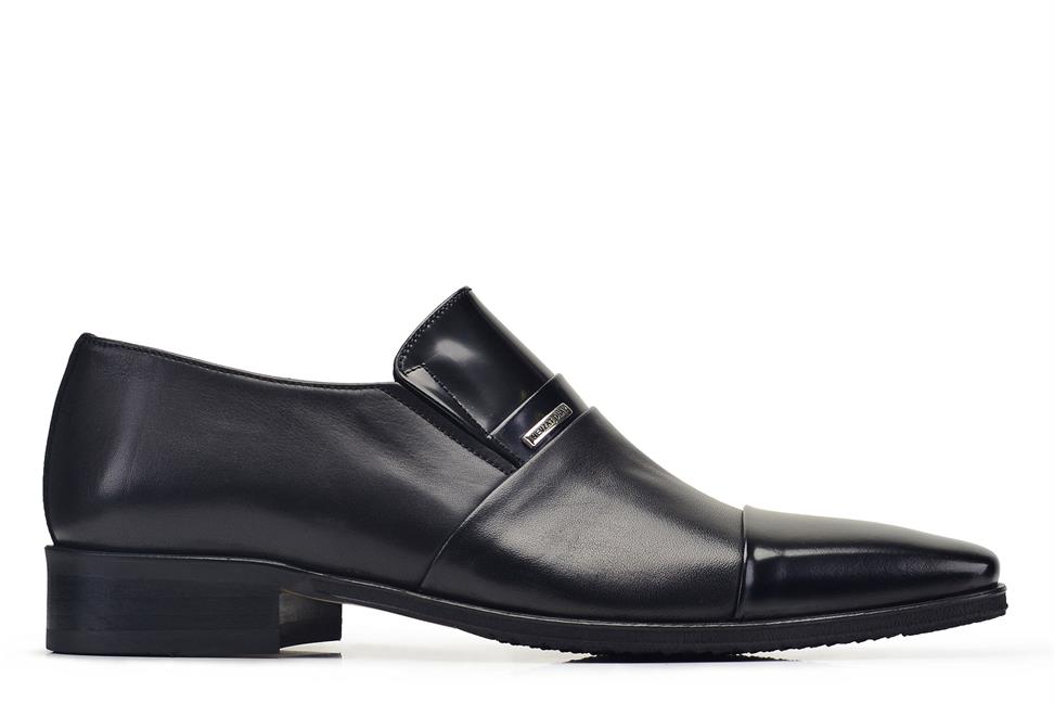 Siyah Bağcıksız Kışlık Erkek Ayakkabı -75584-