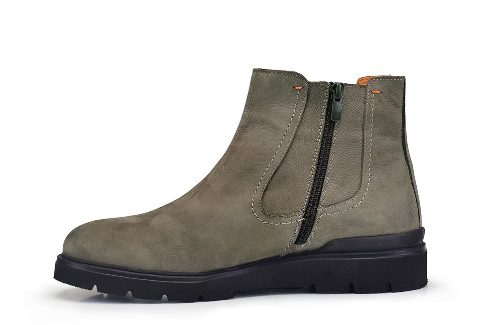 Taupe Fermuarlı Bağcıksız Bot