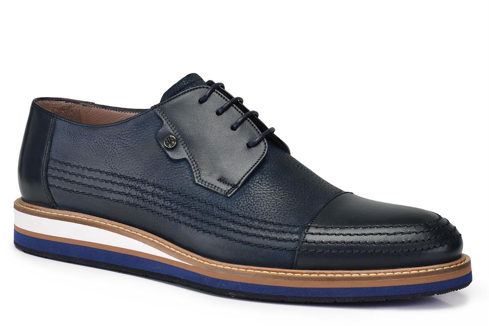 Lacivert Bağcıklı Erkek Günlük Ayakkabı