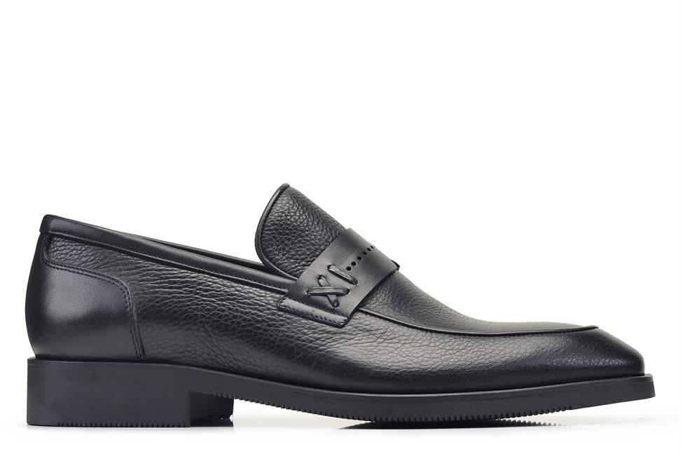 Siyah Bağcıksız Termo Erkek Ayakkabı -64461-