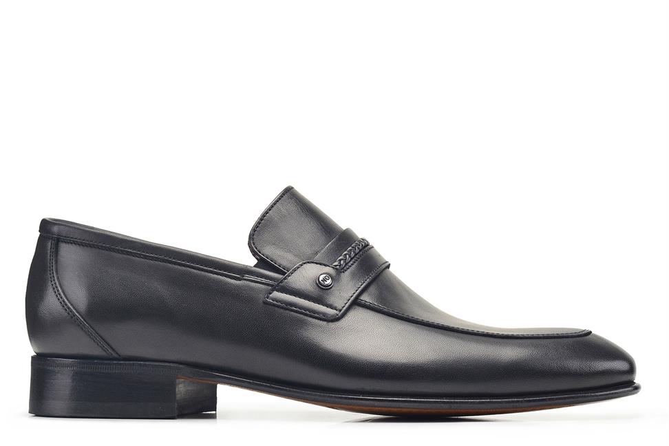 Siyah Bağcıksz Erkek Klasik Ayakkabı