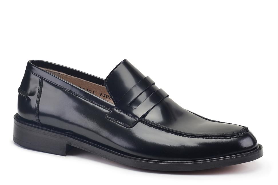 Siyah Spaz Klasik Erkek Kösele Ayakkabı